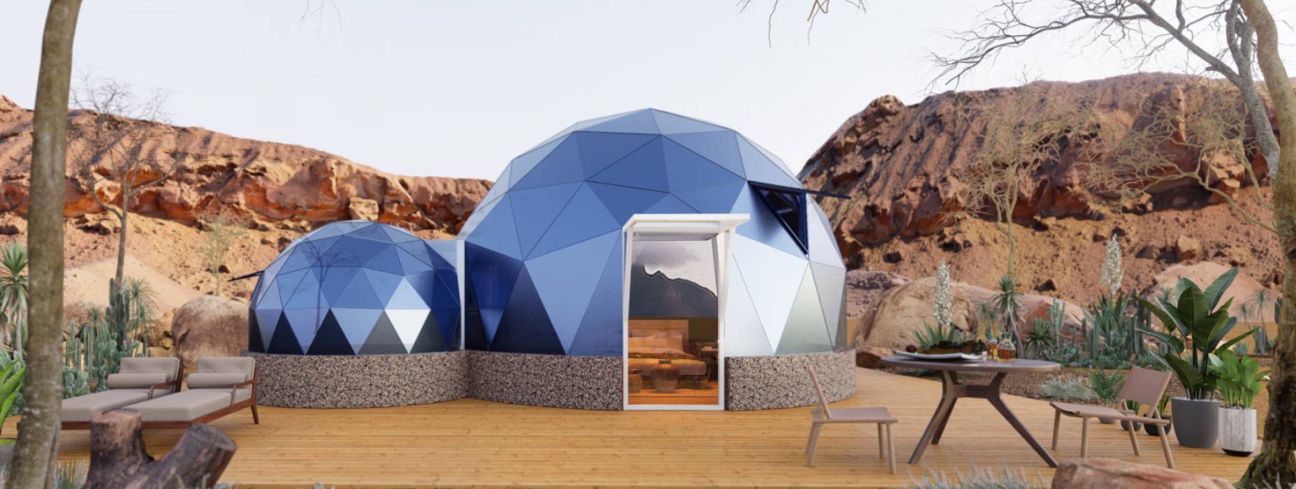 积石山球形智能光伏玻璃星空房